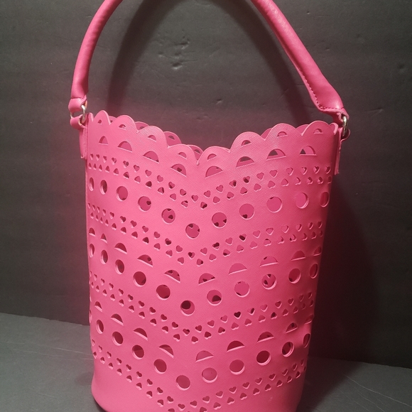 Neiman Marcus Bags Neiman Marcus Laser Cut Bucket Bag Poshmark
